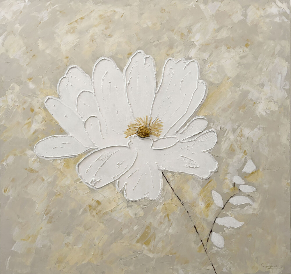 0026 Spring Blooming Flower 30x30” original acrylic on canvas Brenda Breck Art | Original Art painted on Canvas and Giclées | 0026 Spring Blooming Flower 30x30” original acrylic on canvas