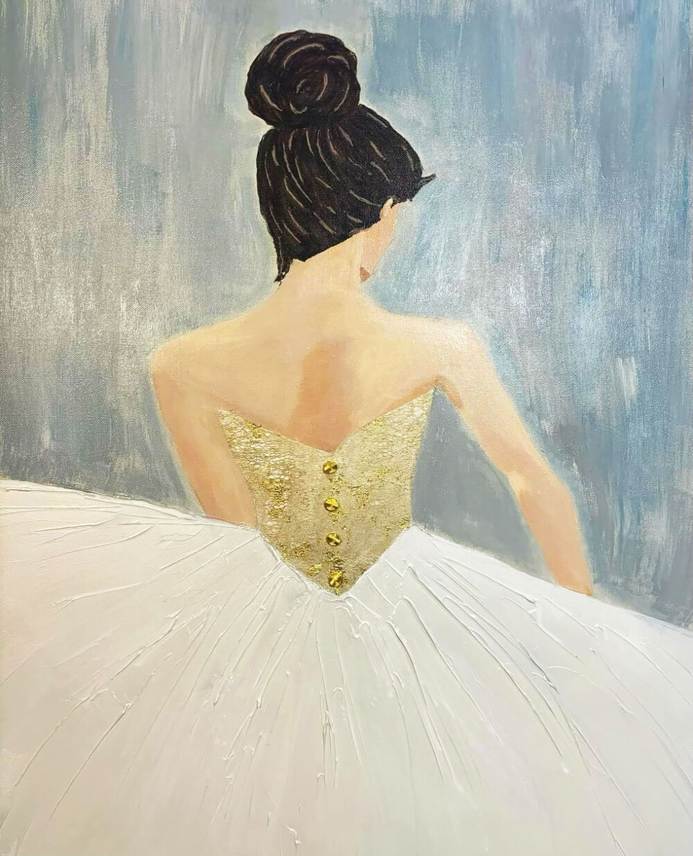 0028 Prima Ballerina 24x30” original mixed media acrylic on canvas Brenda Breck Art | Original Art painted on Canvas and Giclées | 0028 Prima Ballerina 24x30” original mixed media acrylic on canvas
