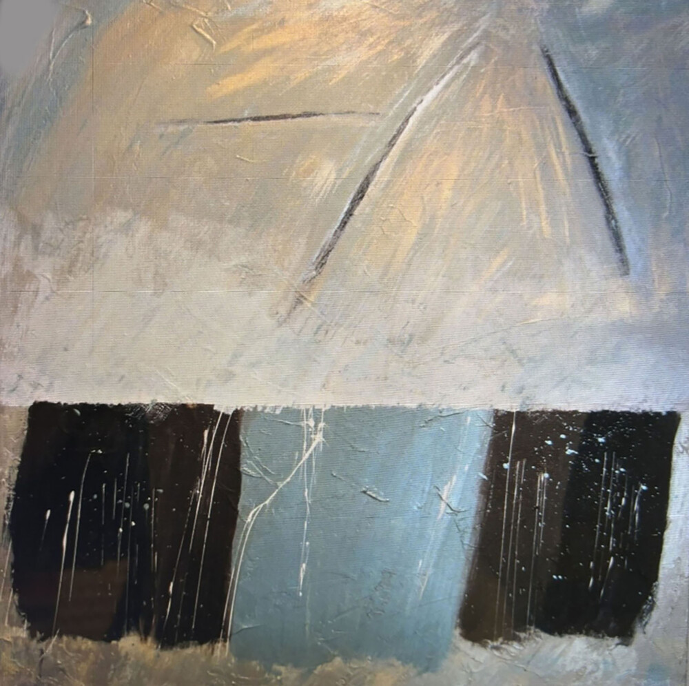 0037 Abstract Blowing In the Wind 36x36" giclée on canvas Brenda Breck Art | Original Art painted on Canvas and Giclées | 0037 Abstract Blowing In the Wind 36x36" giclée on canvas