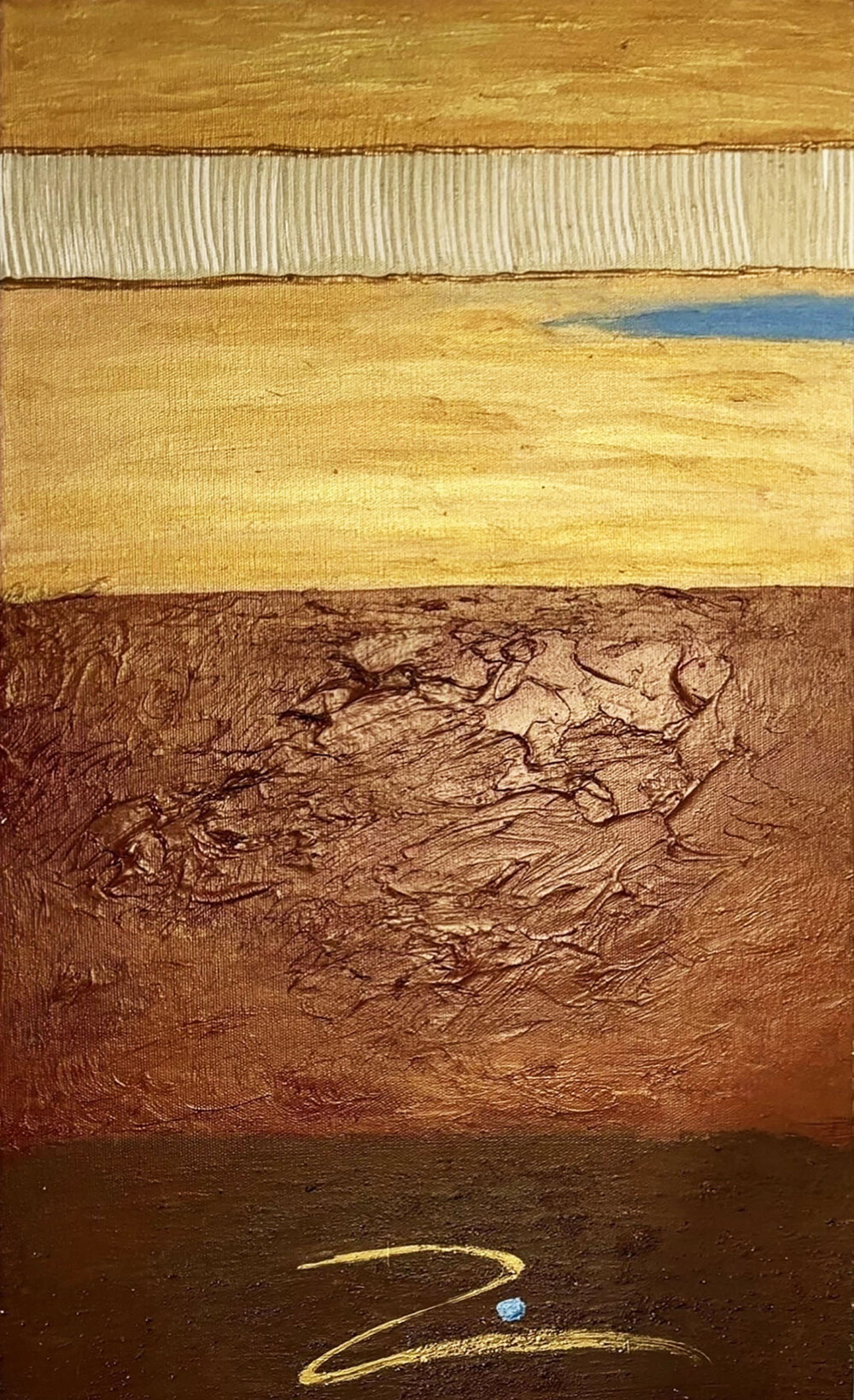 0044 Abstract Geometric Evening Sunset 12x24" original acrylic on canvas Brenda Breck Art | Original Art painted on Canvas and Giclées | 0044 Abstract Geometric Evening Sunset 12x24" original acrylic on canvas