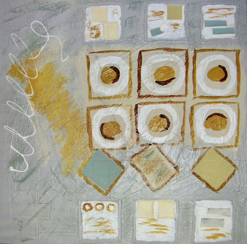 0050 Abstract You've Got Mail 30x30"giclée on canvas Brenda Breck Art | Original Art painted on Canvas and Giclées | 0050 Abstract You've Got Mail 30x30"giclée on canvas