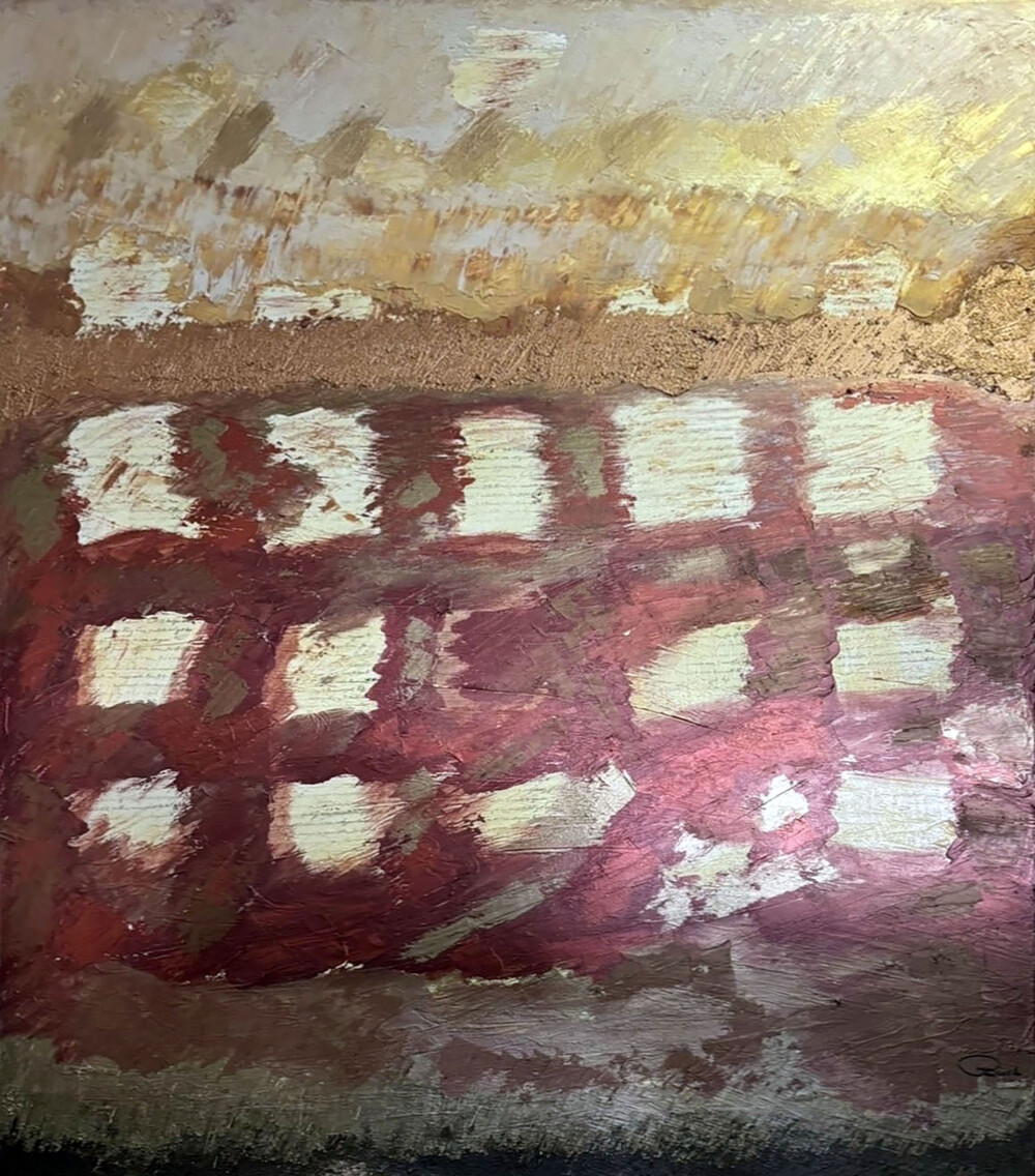 0054 The Letter in Abstract 36x30” original acrylic on canvas Brenda Breck Art | Original Art painted on Canvas and Giclées | 0054 The Letter in Abstract 36x30” original acrylic on canvas