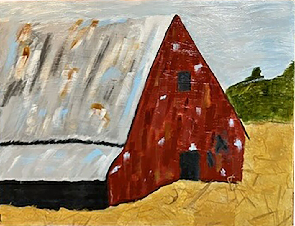 0055 The Bailey Farm Barn 48x40" giclée on canvas Brenda Breck Art | Original Art painted on Canvas and Giclées | 0055 The Bailey Farm Barn 48x40" giclée on canvas