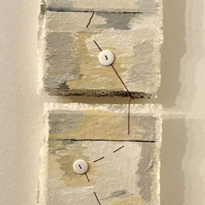 02300 Endless Journey (4) 9x9” 1.5" deep painted art paper mixed media mounted on canvas Brenda Breck Art | Original 3D Art | 02300 Endless Journey (4) 9x9” 1.5" deep painted art paper mixed media mounted on canvas