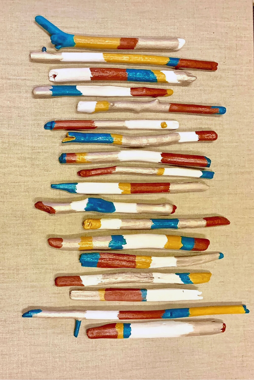 0400 Tribal Journey Spirit Prayer Sticks Brenda Breck Art | Original 3D Art | 0400 Tribal Journey Spirit Prayer Sticks