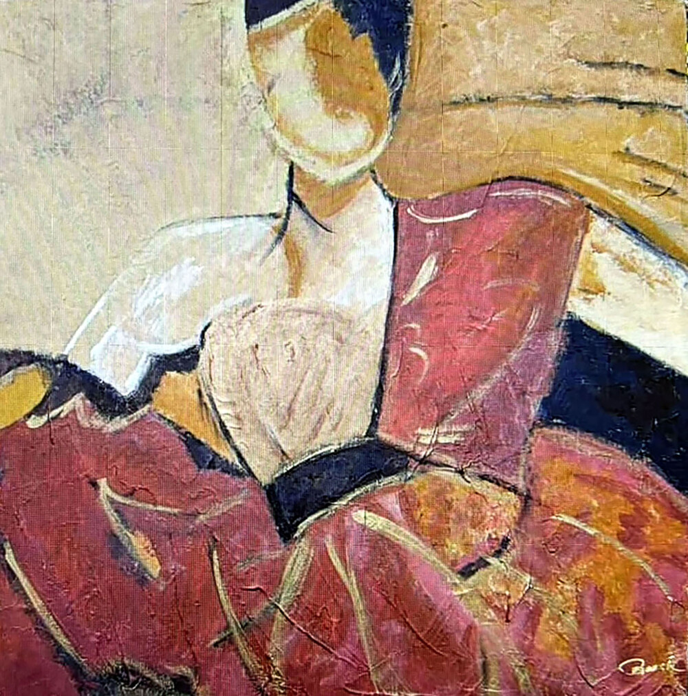 002 Elegant Woman before the Dance 24x37" giclée on canvas Brenda Breck Art | Original Art painted on Canvas and Giclées | 002 Elegant Woman before the Dance 24x37" giclée on canvas