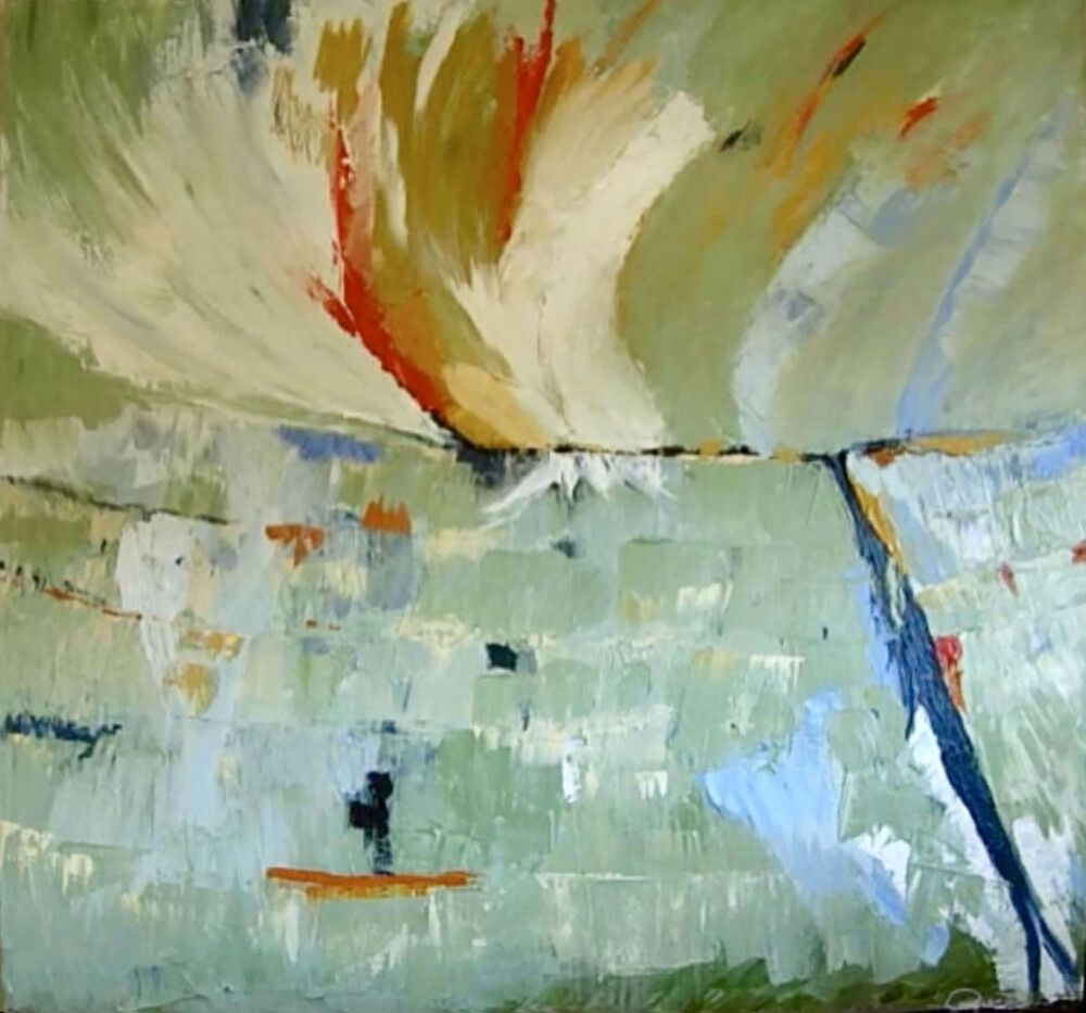 007 Abstract Falling Waters 30x40” giclée on canvas Brenda Breck Art | Original Art painted on Canvas and Giclées | 007 Abstract Falling Waters 30x40” giclée on canvas