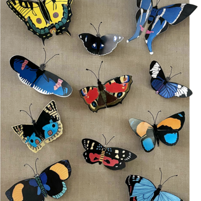 0260 God's Confetti 3D Butterflies 24x27" layered original acrylic on canvas individually drawn and painted butterflies framed Brenda Breck Art | Original 3D Art | 0260 God's Confetti 3D Butterflies 24x27" layered original acrylic on canvas individually drawn and painted butterflies framed