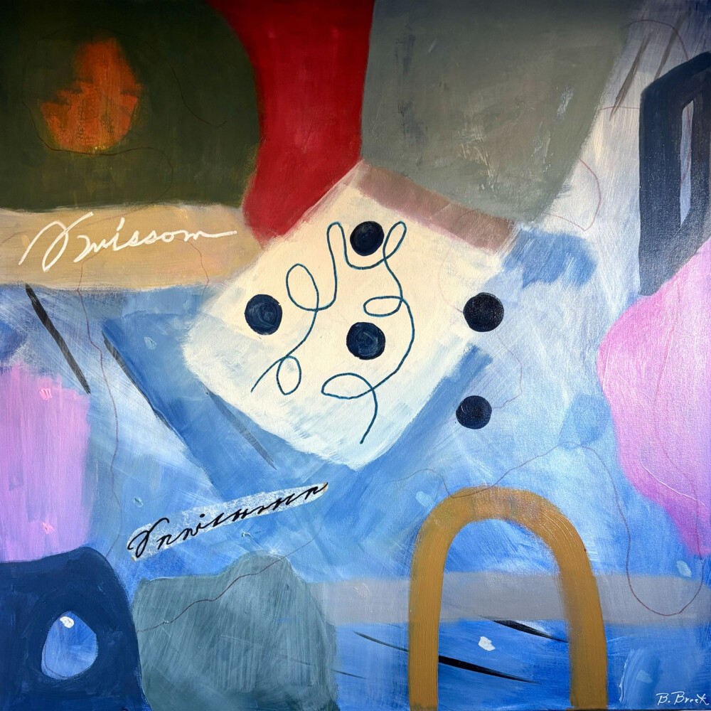 0073 It's All a Game 25x24” mixed media acrylic on canvas Brenda Breck Art | 0073 It's All a Game 25x24” mixed media acrylic on canvas