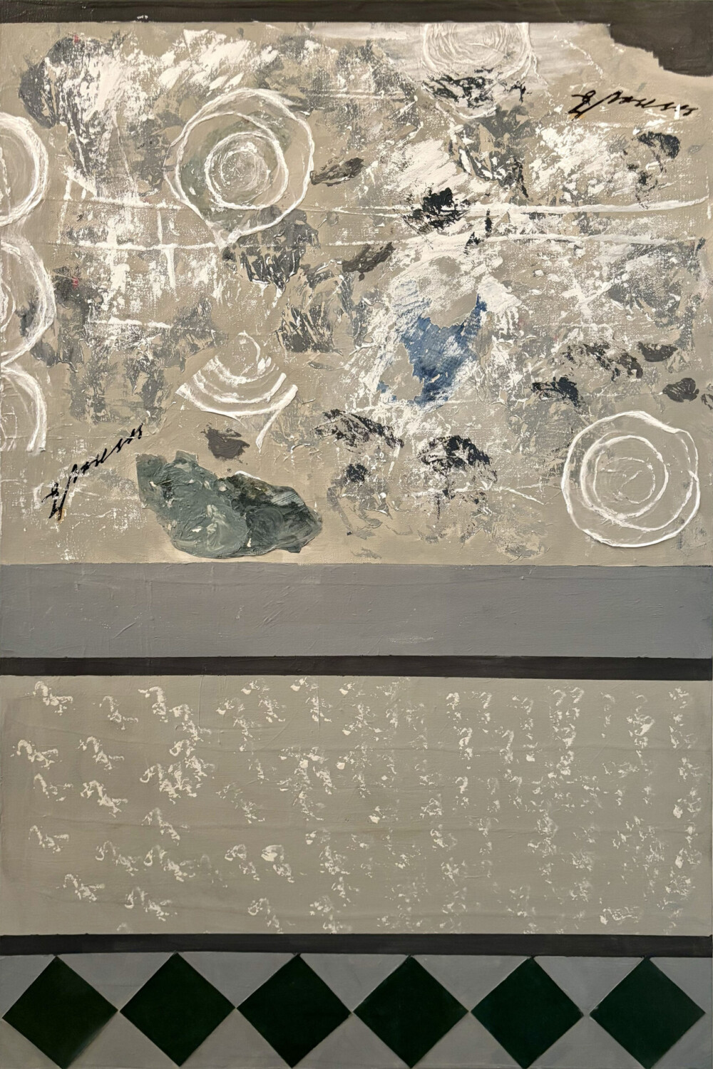 0075 Abstract Grey’s Anatomy 24x36” original mixed media acrylic on canvas Brenda Breck Art | 0075 Abstract Grey’s Anatomy 24x36” original mixed media acrylic on canvas